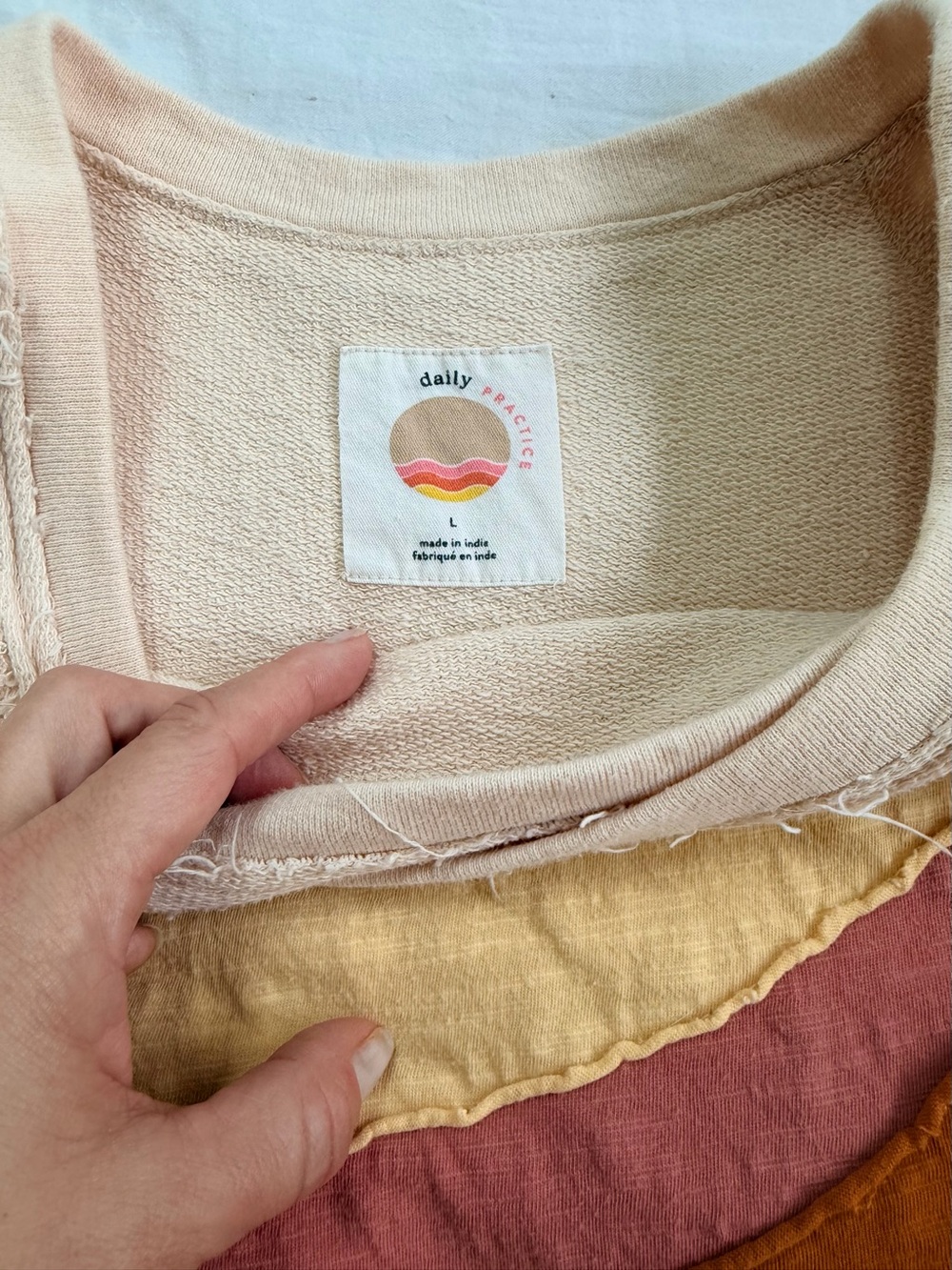 Anthropologie Daily Practice Sweatshirt with Rainbow - Picture 3 of 4